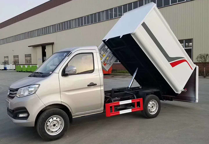 長安側掛桶自裝卸式垃圾車 國六